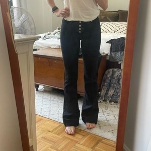 Black bell bottom J Brand jeans - button up
